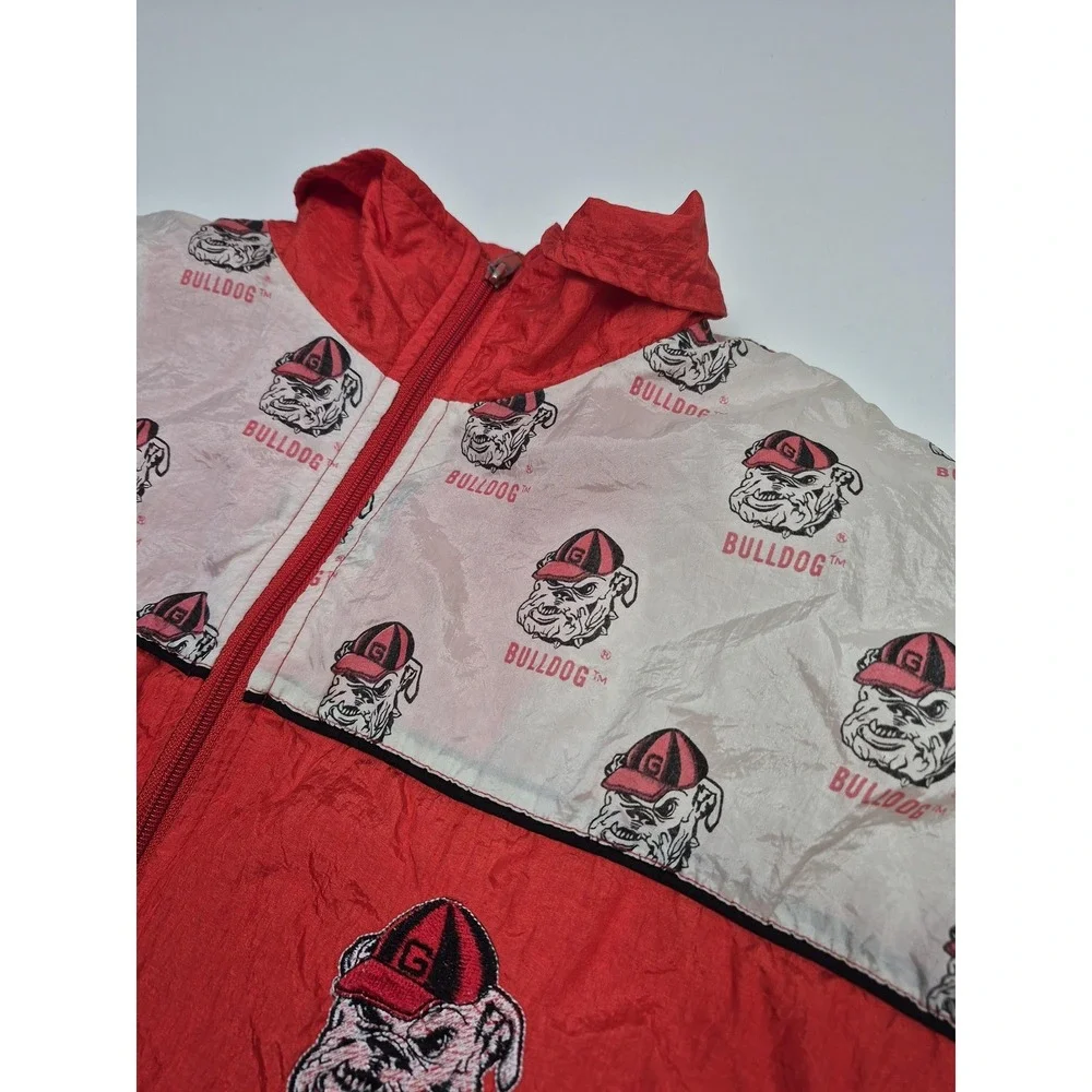 Vintage Georgia Bulldogs Jacket Mens Large Red NCAA Football J Plus 90s